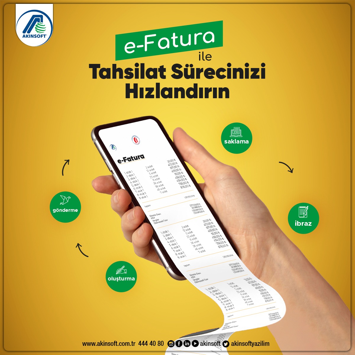 izmirakinsoft's tweet photo. Düşük maliyet, hız, arşiv kolaylığı ve daha fazlası için AKINSOFT e-Fatura.
Detaylı bilgi için: 0232 332 13 02 ,
https://t.co/BZ70O1WMeX
#efatura #ecozum #earsiv #yazilim #yerliüretim #program #akinsoft https://t.co/T6OsENSW2C