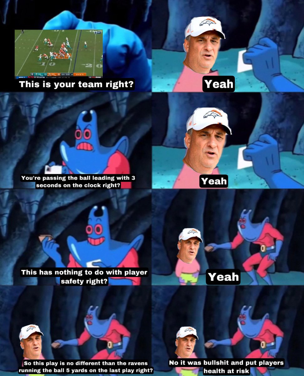FlockCwood's tweet photo. Summing up Vic Fangio’s logic: https://t.co/ghHd6kPSLy