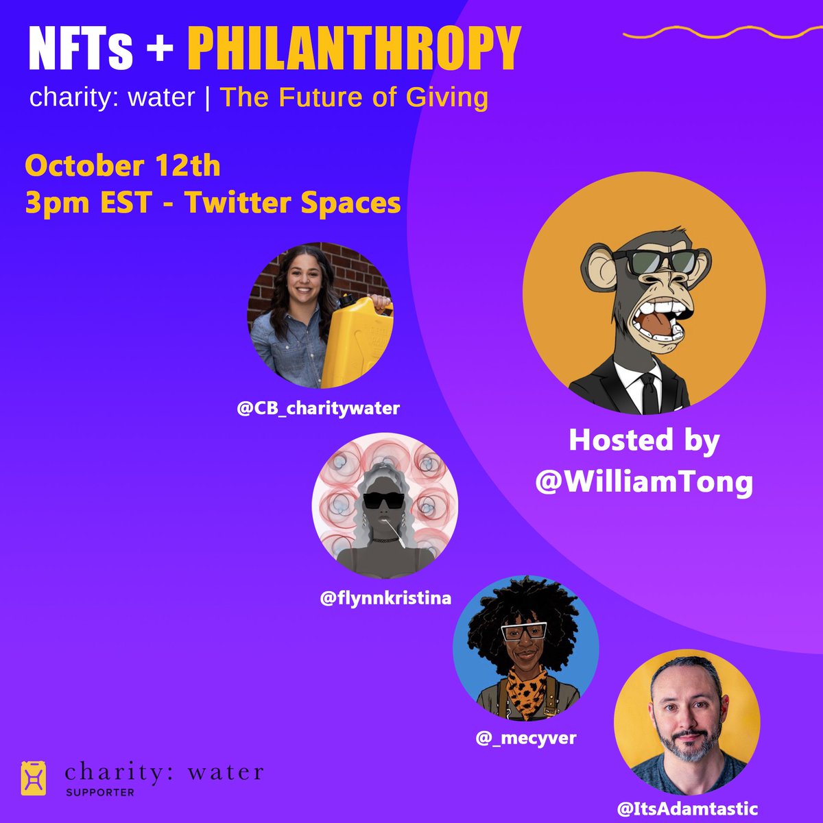 Adamtastic's tweet photo. I’m excited to announce that I’ll be speaking at this event next week about the impact NFTs can have in the world of charity. 

I’m working with @charitywater to auction off one of my @FluffyGoodness pieces to raise both funds and awareness for this wonderful cause! https://t.co/qmZT6hsYsh