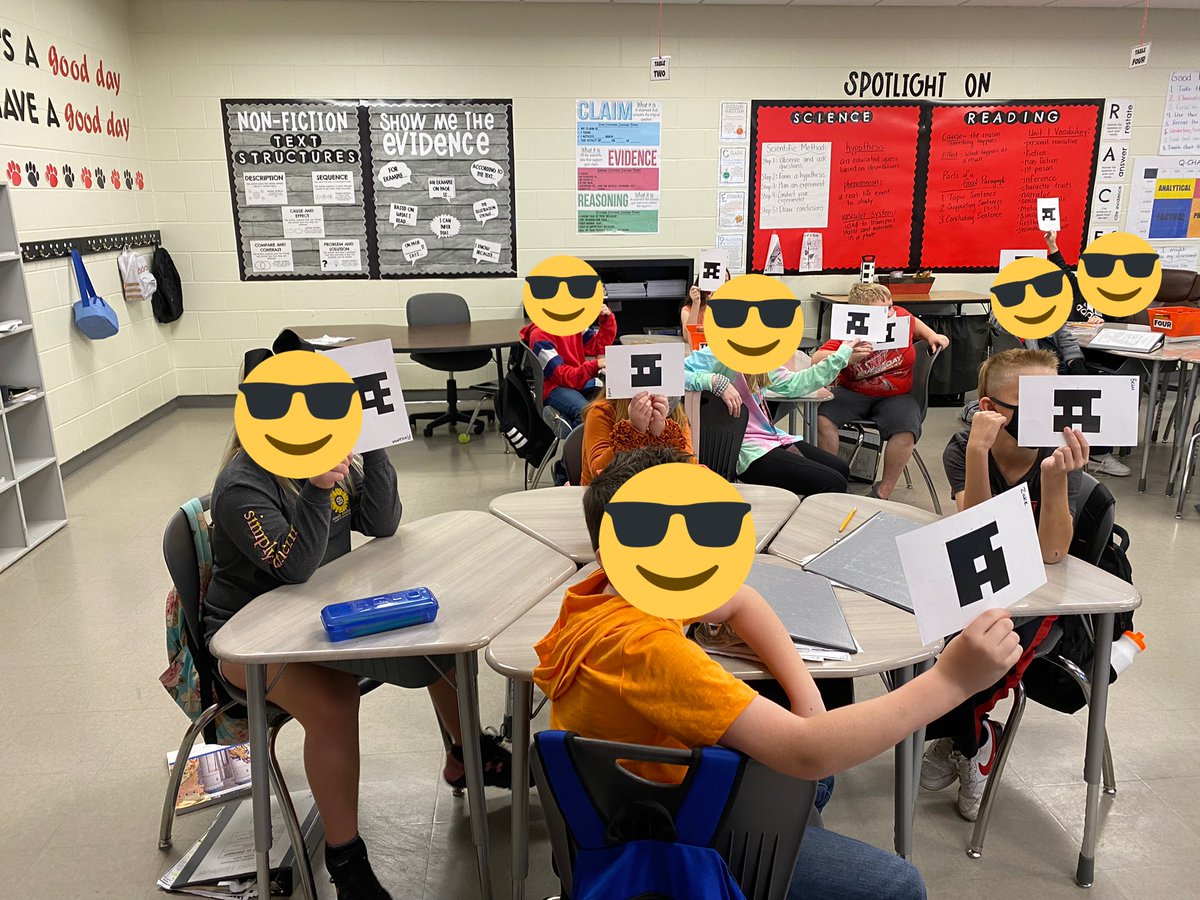 Logan_Hicks14's tweet photo. Formative assessments all day! This morning, my reading classes used Plickers to assess our knowledge of nouns and adjectives. In science, we played Kahoot to review plants structures used for reproduction before our Brain Party this week. @CESredhounds @CorbinInstruct https://t.co/zn36F0FpcA