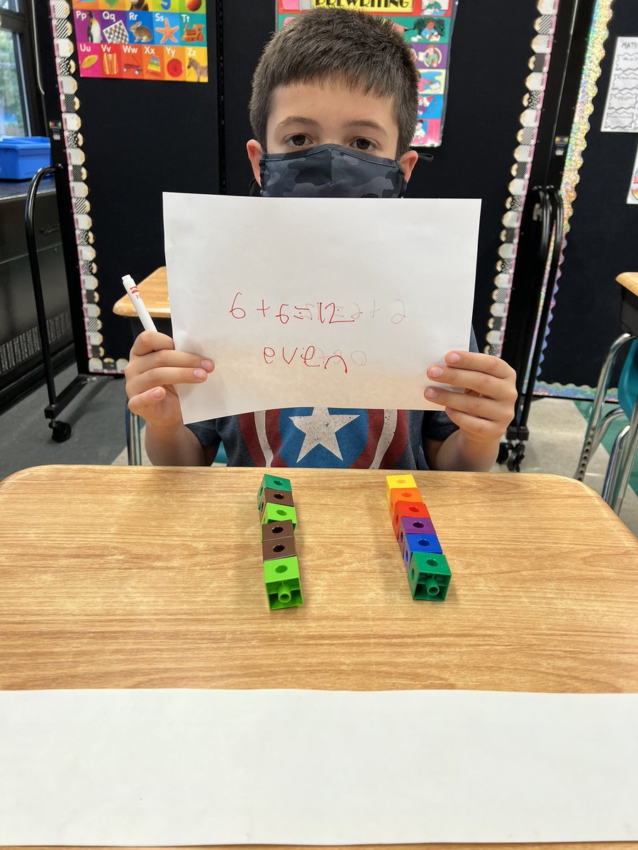MrsAshinsky's tweet photo. Practicing odd and even numbers using cubes! https://t.co/hsaqMSWSlh