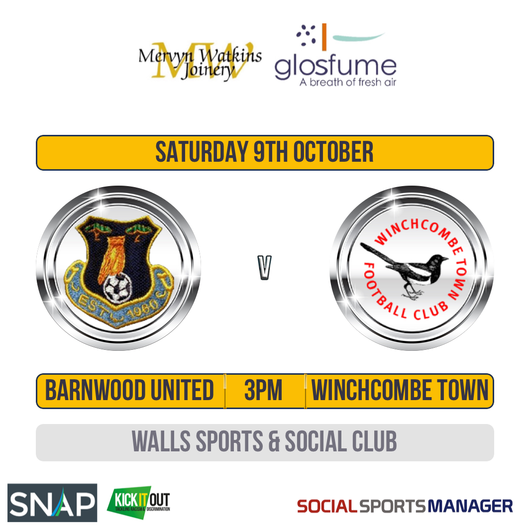 winchcombetown's tweet photo. THIS Saturday the 1st Team travel to @BarnwoodUtd at Walls Sports &amp; Social Club in the @GNSLOfficial Div 2. 3pm KO, please come and show your support! https://t.co/ODx8olfeoS
