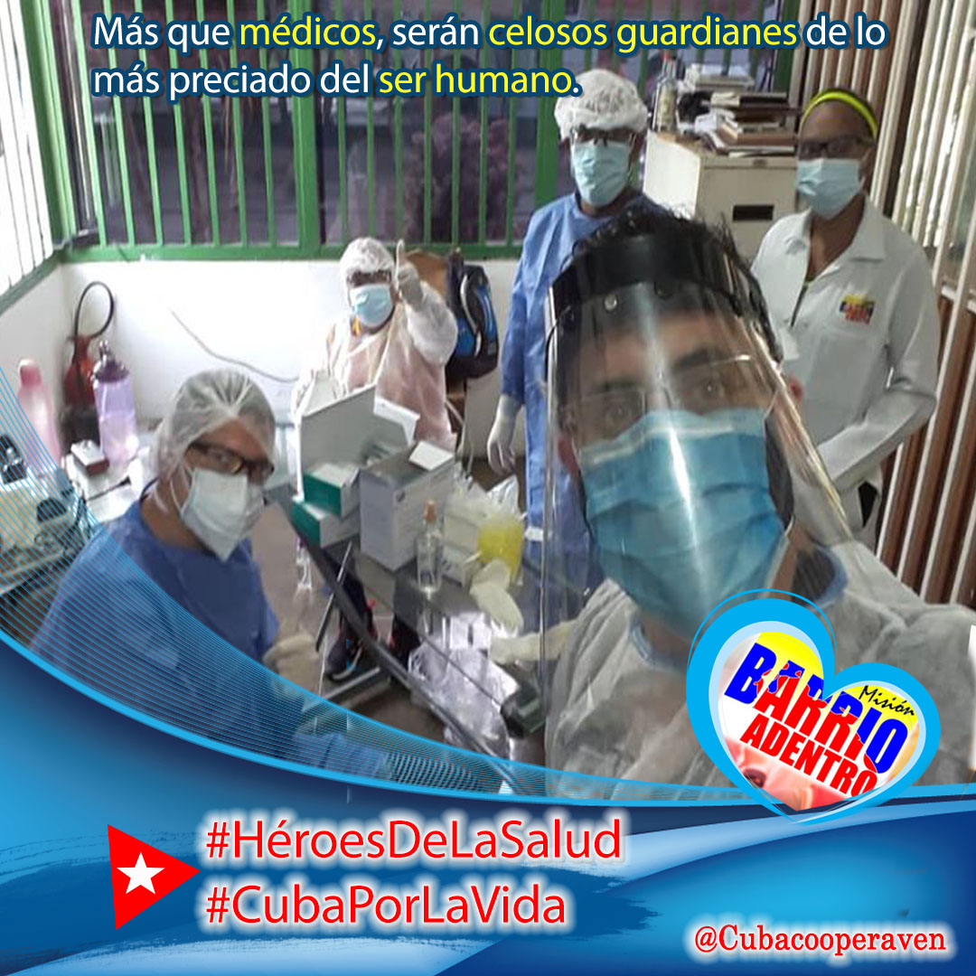 cubacooperaven's tweet photo. Cuba tiene el orgullo de contar con un ejército humanista, solidario e internacionalista. 

#CheMédicoInternacionalista #HéroesDeLaSalud #CubaPorLaVida #CubaCoopera

@cubacooperaven @MINSAPCuba @japortalmiranda @PardoRegla @unidad_central https://t.co/d7Q5WDP0hr