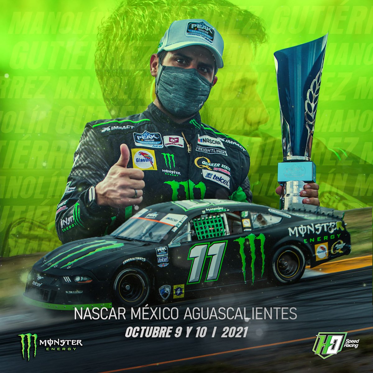 elmanolingtz's tweet photo. Volvemos con garra a tierras hidrocálidas... ¿Están listos? #HO2021 #HOSpeed #UnleashTheBeast 😎🤟🏻

@hospeedracing @MonsterEnergy @MonsterEnergyMx https://t.co/C5q94HLmIq