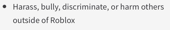 WoomThe's tweet image. #robloxTOS Theyre officially becoming china. This rule says it all. Say if someone never played roblox and then gets banned the day after for saying something off platform.