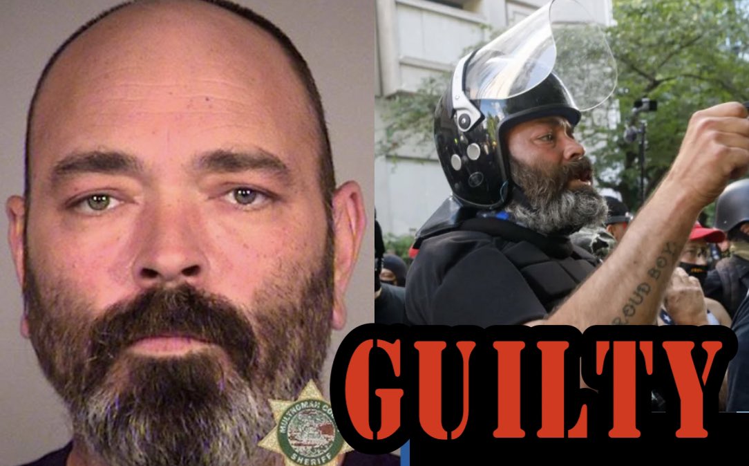 BREAKING — Proud Boy Alan Swinney has been found GUILTY of 11/12 charges including the assault of Portland George Floyd protestors. RT IF YOU ARE GLAD!