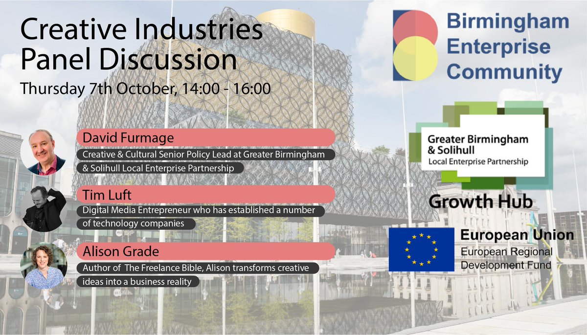 alisongrade's tweet photo. Join me at @Bhamec x @GBSLEP Growth Hub: The Curve tomorrow alongside @davidfurmage and Tim Luft for a lively and informative panel discussion. 

One for all the businesses operating in the creative sector.

You can sign up here to attend: https://t.co/jxGsHDAmYg
👇 👇 👇 https://t.co/pkDnTQvw6I