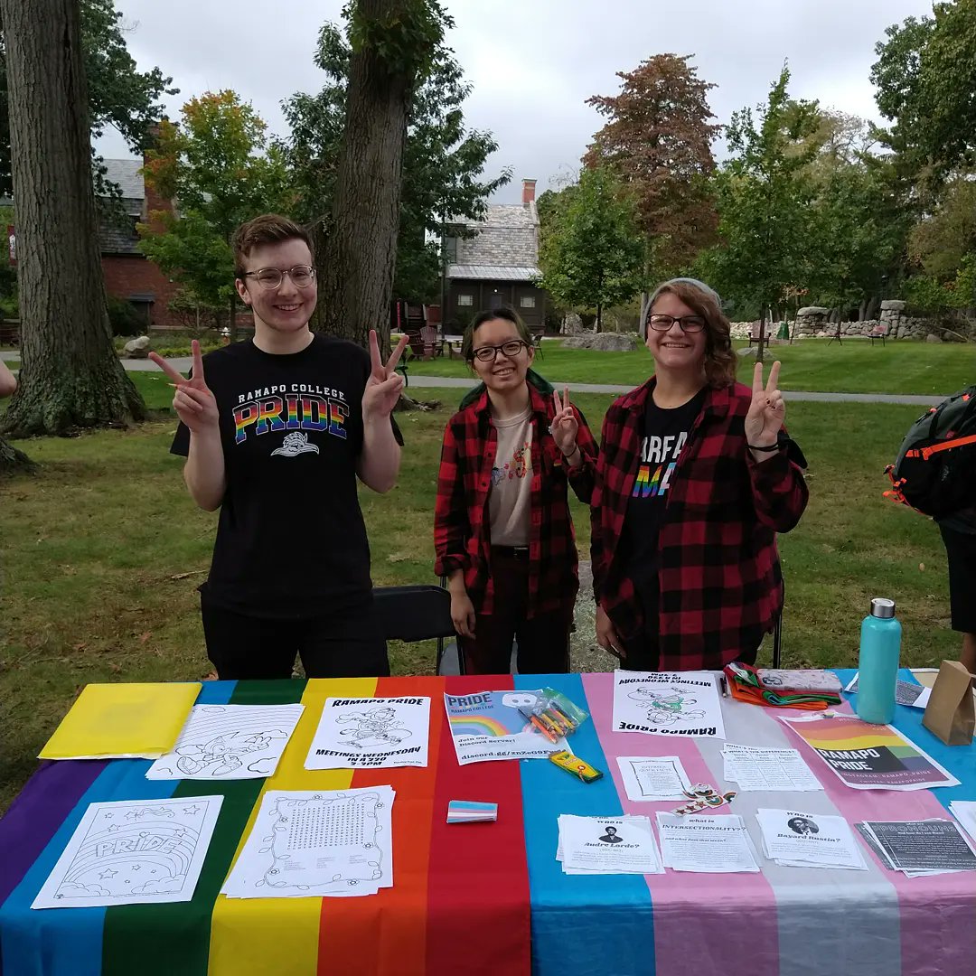 RamapoPride's tweet photo. Let's hear a round of applause for our bold and brave eBoard who battled the vicious Grove Wasps once again! If you haven't honored their sacrifice by grabbing some stickers from our Diversity Day table, there's still time left to do so! https://t.co/pLIpiYbH5Y