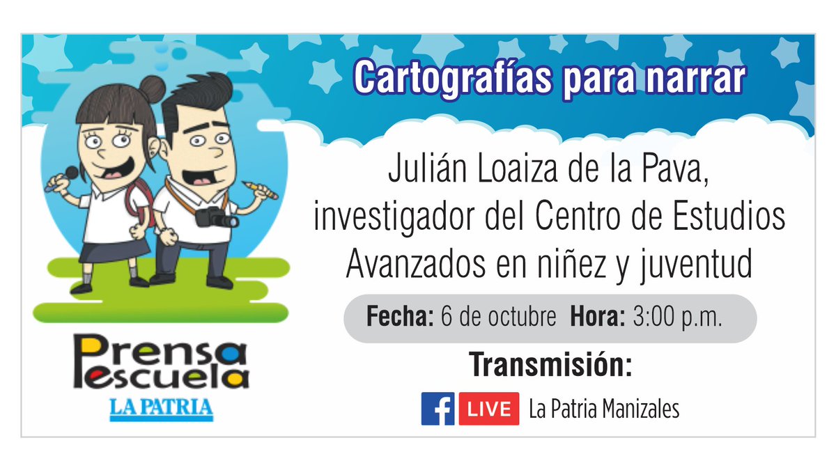PrensaEscuelaLP's tweet photo. Hoy conversaremos y pensaremos en cartografías sociales como método para ampliar las lecturas de la realidad. La charla será con @julipava1 a las 3:00 p.m. https://t.co/3XI8k5dH5b