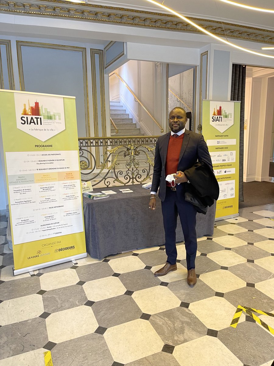 momo05076867's tweet photo. Très ravi de participer au Sommet Immobilier, Aménagement des Territoires & Innovation 2021 #SIATI # à Paris . Toujours à la quête d inatiatives dans le domaine de l immobilier. #Macky SALL #Abdoulaye Seydou SOW #FACIS # https://t.co/fpUld51uGL