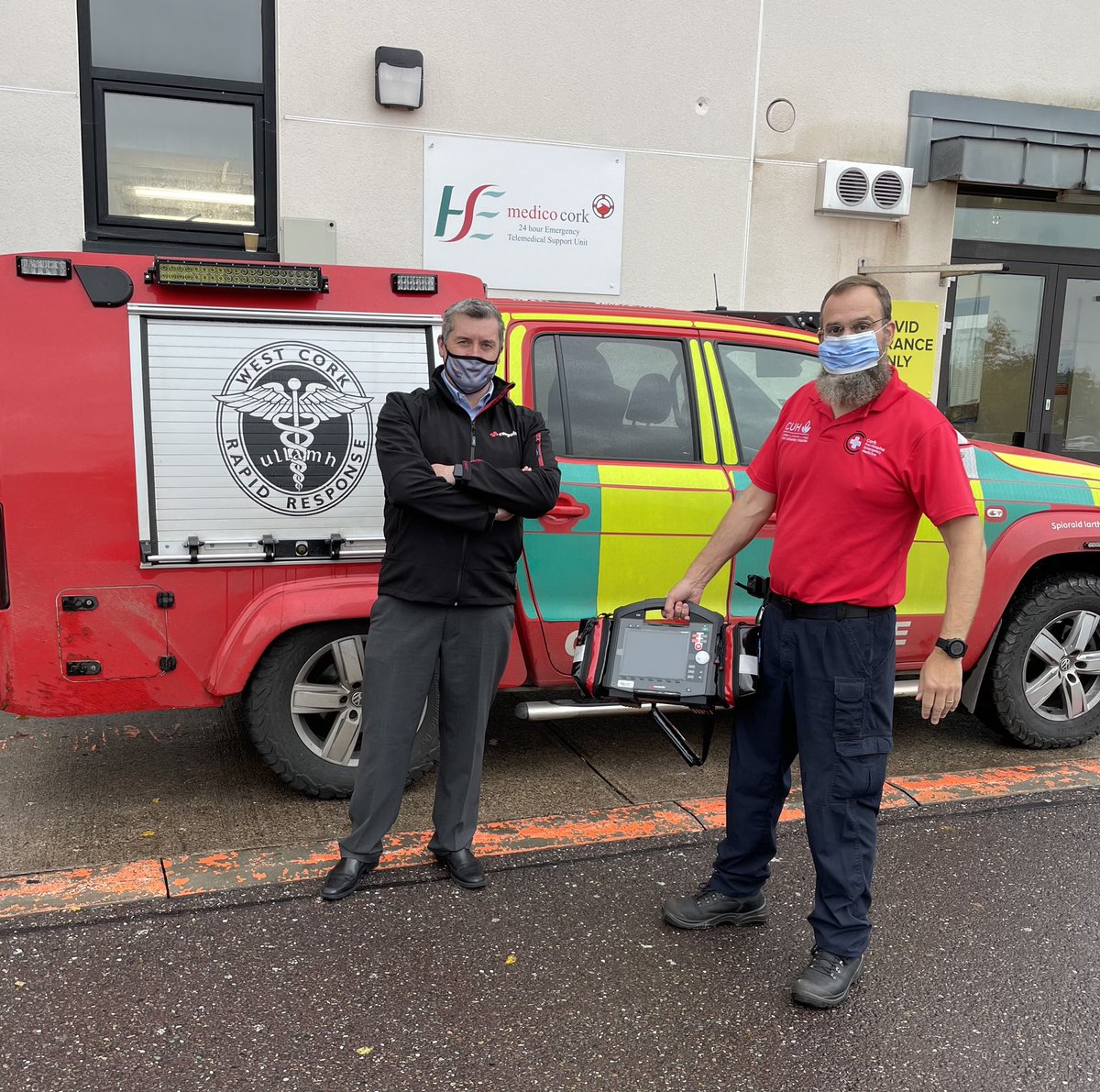 WynneConrad's tweet photo. Proud to have commissioned a new Corpuls 3 Touch to the Doctor once who told me how good they were! All the best for saving more lives with it Dr.Van Der Velde @WestCorkRR https://t.co/8TeKRTPf7P