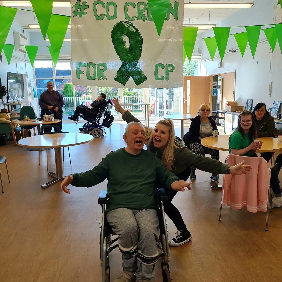 CPMidlands's tweet photo. Celebrating @WorldCPDay @CPMidlands #Harborne charity today to raise awareness for #cerebralpalsy #gogreenforcp #cp4life #inclusionmatters https://t.co/lqyt203DGd