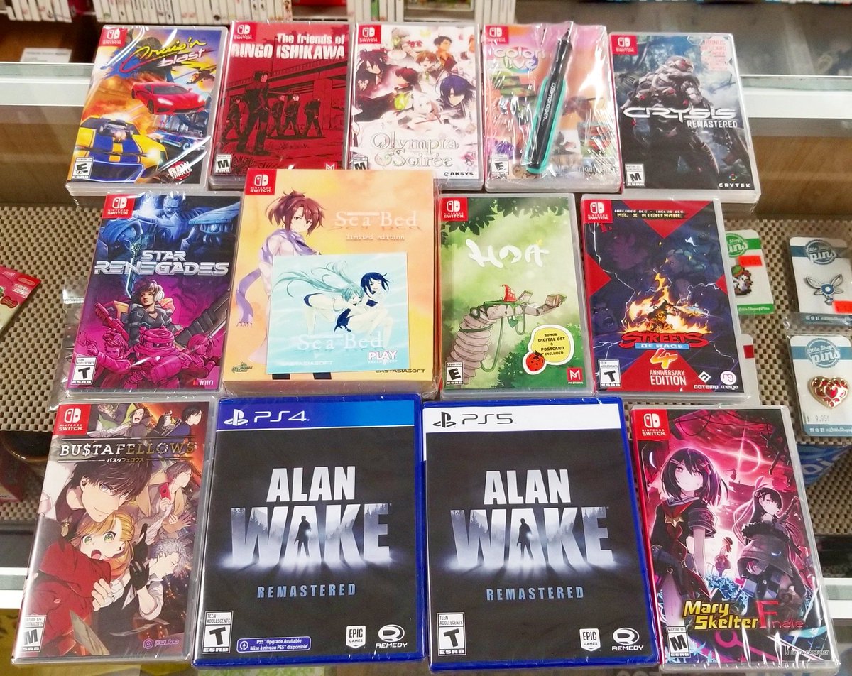 Game_Realms's tweet photo. NEW!
We got #videogames on #Playstation #PS4 #PS5 #NintendoSwitch in stock at @Game_Realms in #Burbank #California!
#CruisnBlast #ThefriendsofRingoIshikawa #OlympiaSoiree #ColorLive #Crysis #HOA #StarRenegades #Seadbed #StreetsofRage4 #AlanWake #Bustafellows #MarySkelterFinale https://t.co/oJSeX187ou