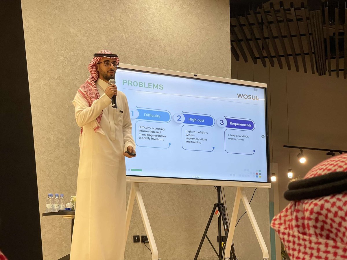 ghamdimoh1's tweet photo. I’m glad presenting at Demo day of Fintech coaching program after a journey of 12 weeks . 
 a deep thanks to @fintech saudi who directed, holded and supported @Wosul to be presented in this event. https://t.co/Oe2sXLVc2M