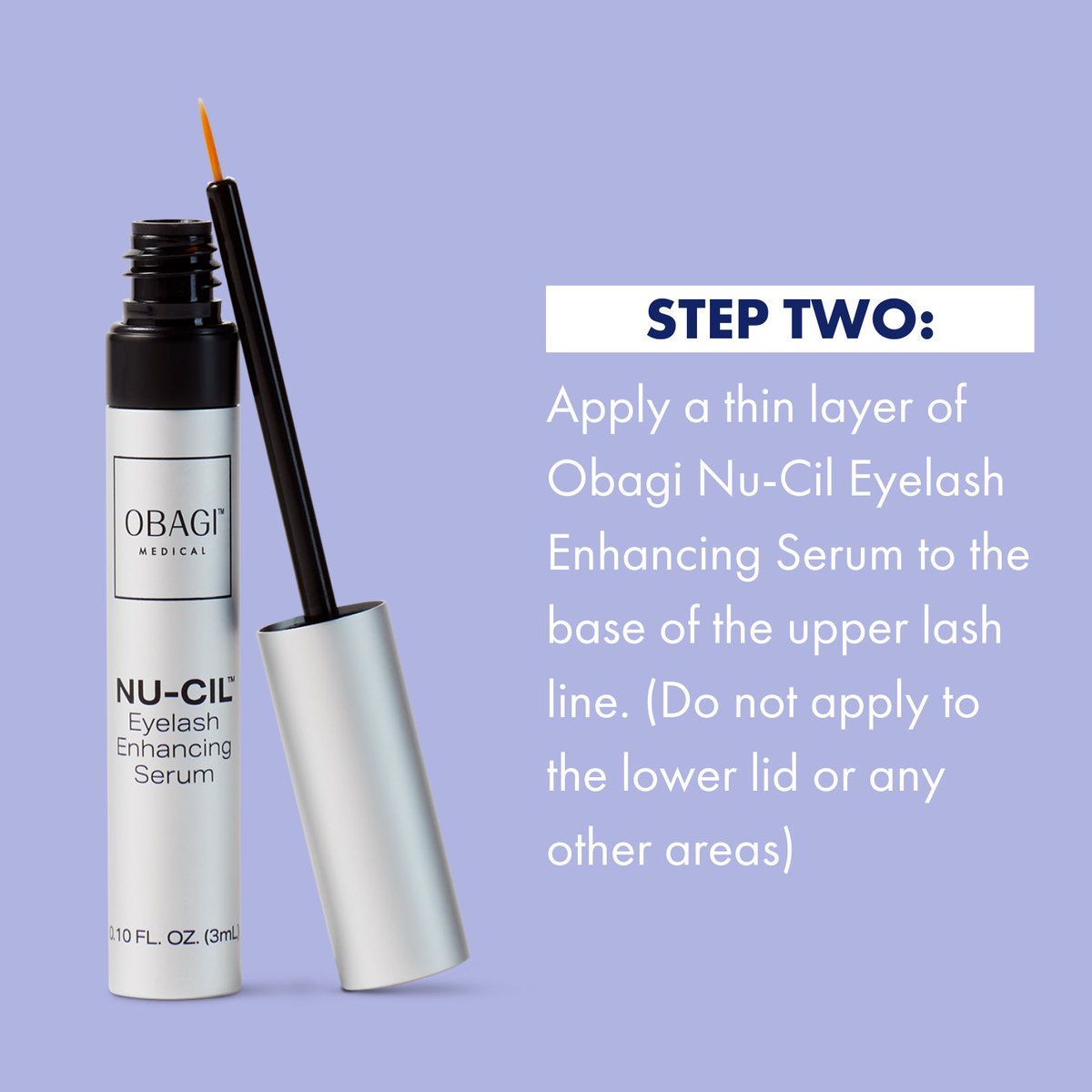 Obagi's tweet image. 3 easy steps for more luscious looking lashes. Are you adding Nu-Cil™ Eyelash Enhancing Serum into your daily routine?
