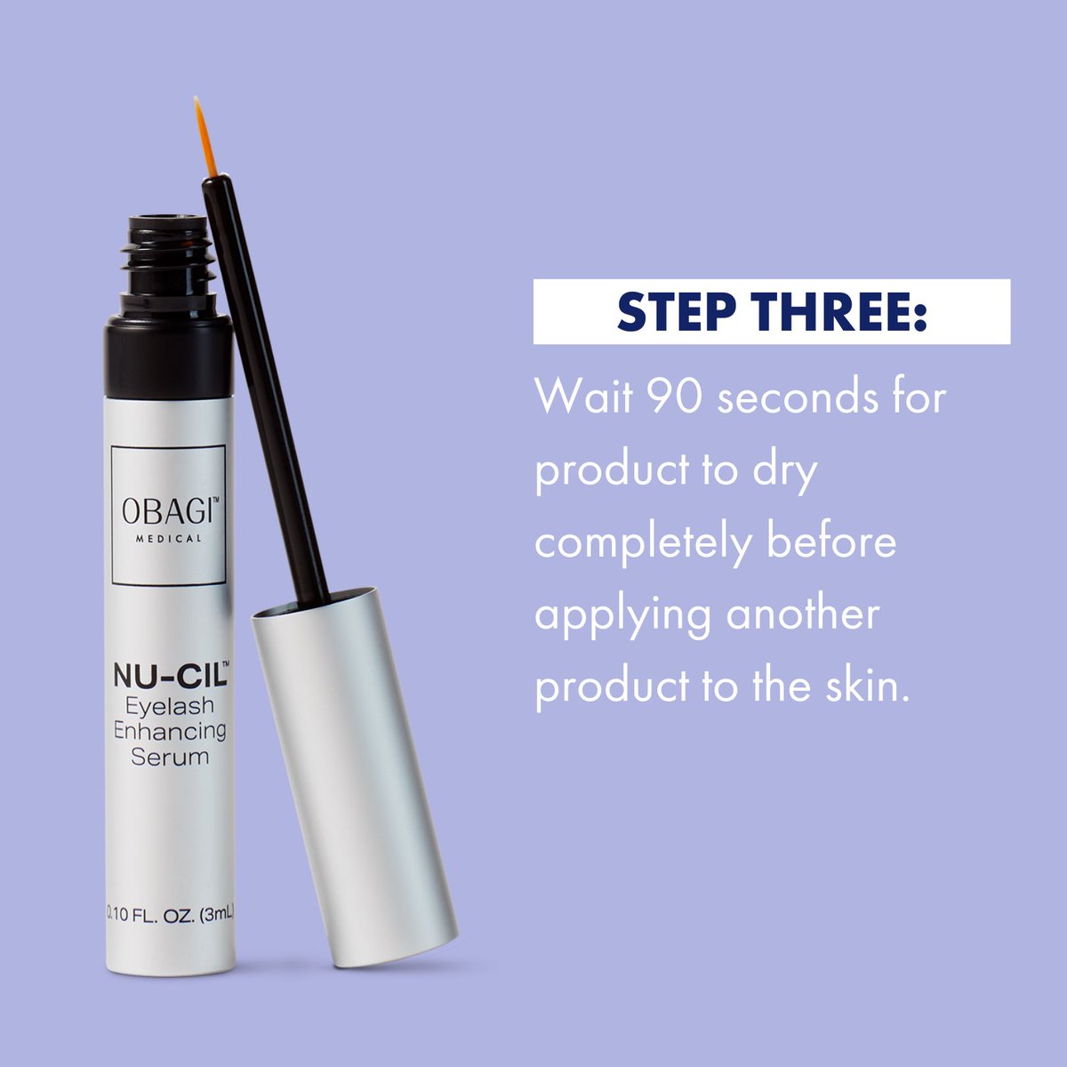 Obagi's tweet image. 3 easy steps for more luscious looking lashes. Are you adding Nu-Cil™ Eyelash Enhancing Serum into your daily routine?