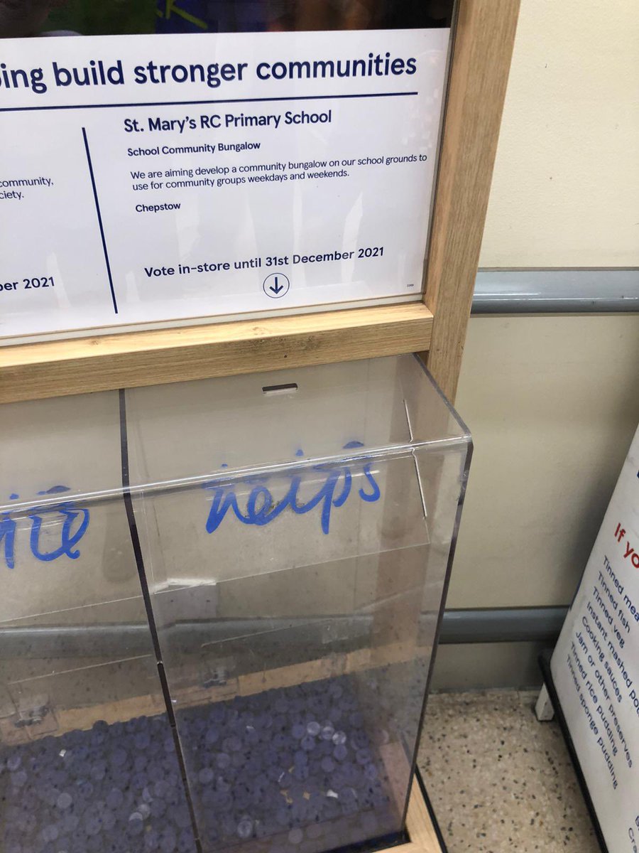 StMarysRCSch's tweet photo. How exciting to see our wonderful school in Chepstow Tesco! #CommunityGrants #Grateful #CommunitySMR https://t.co/VhG9pwywZd