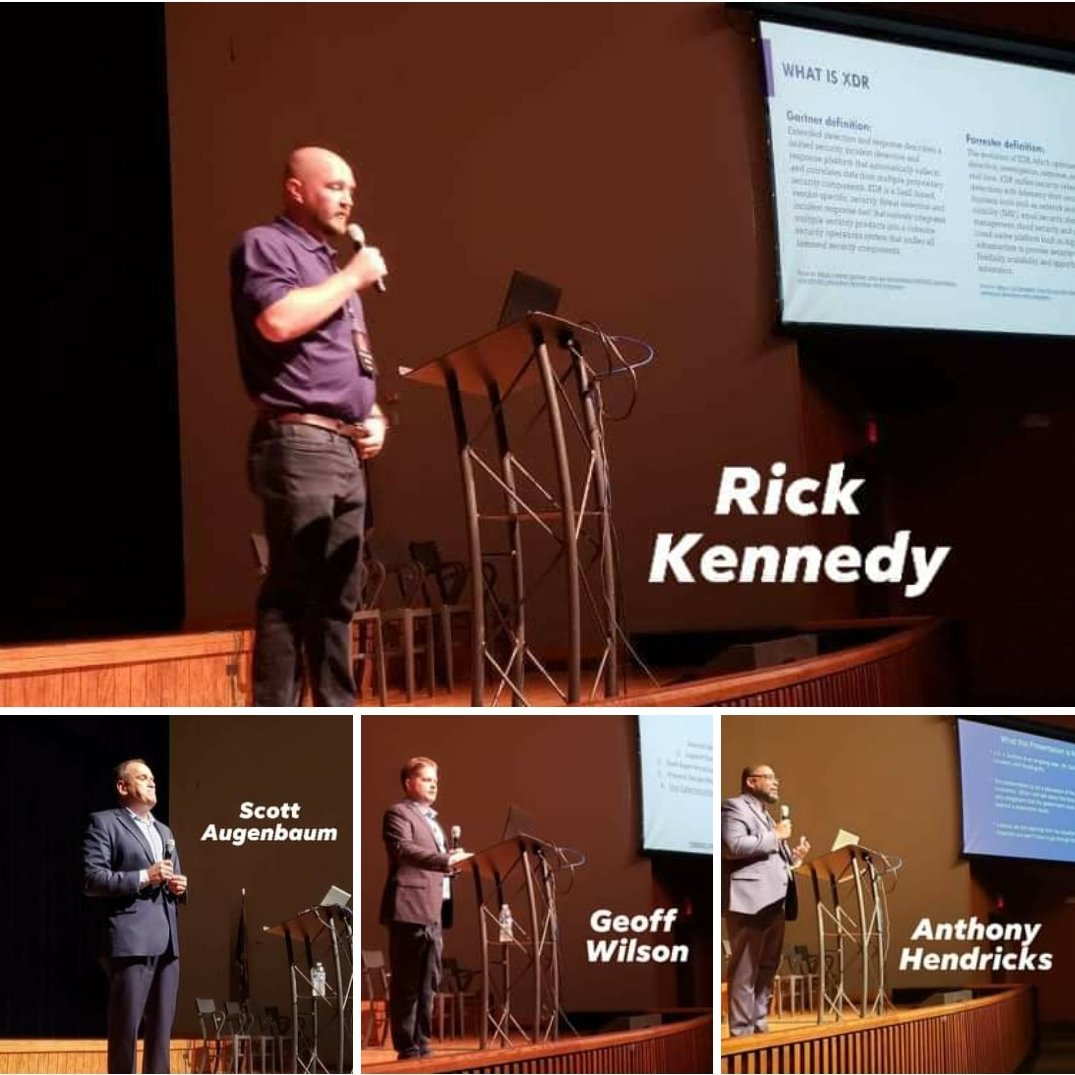 IWSOKC's tweet photo. Some our of terrific #IWSOKC #IWS14 speakers
* Scott Augenbaum, (keynote) "Are You Prepared or Are You the Next Victim?"
* Rick Kennedy, "XDR - Oh Great... Another Acronym?"
* Geoff Wilson, "Scaling Our Impact"
* Anthony Hendricks, "Arrest the CISO! US v Sullivan" https://t.co/a55hvVXhTv