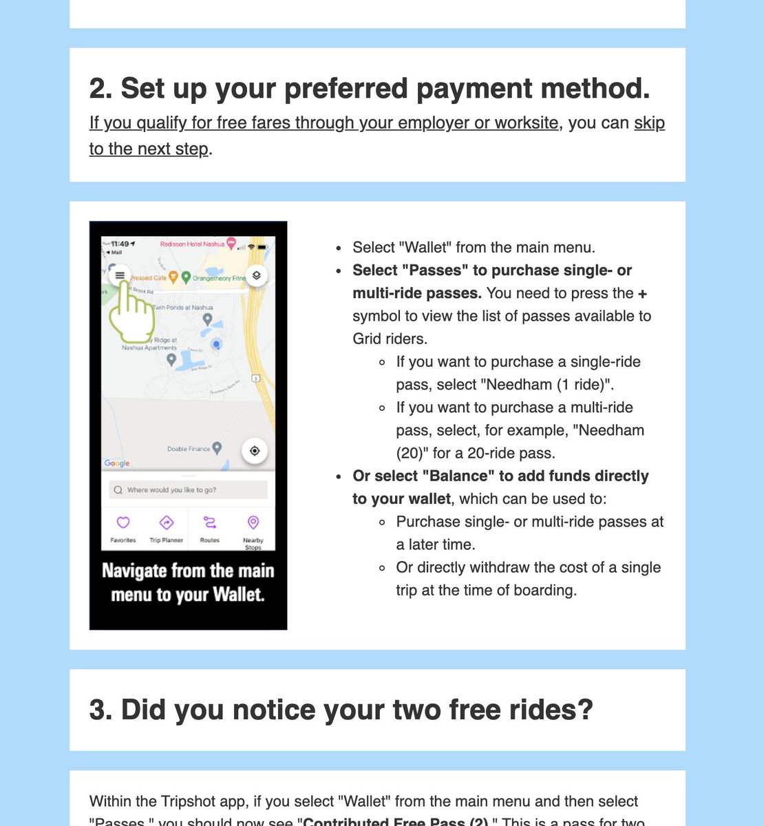 UnlockTheGrid's tweet photo. Final reminder for #NeedhamShuttle riders!
Fare collection resumes TOMORROW (Tue 10/12), alongside the exciting rollout of mobile ticketing through our rider app, @TripshotInc.
Make sure you're prepared by reviewing this email: https://t.co/pXTry49BQu https://t.co/hYhQilVeAd