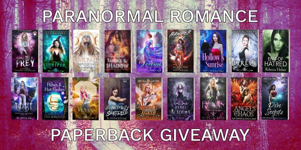 MiaHarlanBooks's tweet photo. βππ£πππ π£πππ πΎππ§πππ¨ππͺ
Win a bunch of paranormal paperbacks when you follow these awesome PNR #romance authors.
Enter now - https://t.co/lGrd7w07wg
#ReaderGiveaway https://t.co/gbgOdlDRYe