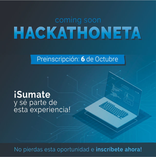 ¡La espera terminó! 
Ya podes preinscribirte a la primer “Hackathoneta”!💪 
Contaremos con regalos e incentivos para los participantes, y con el apoyo de reconocidos sponsors. 
¡También estarás siendo parte de una bolsa de trabajo abierta a importantes empresas del mercado! (1/3)