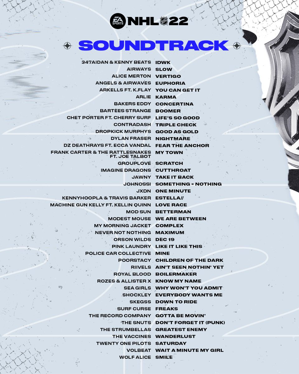 Sountrack still full of shit. Instant mute. #nhl22 #paskasountrack