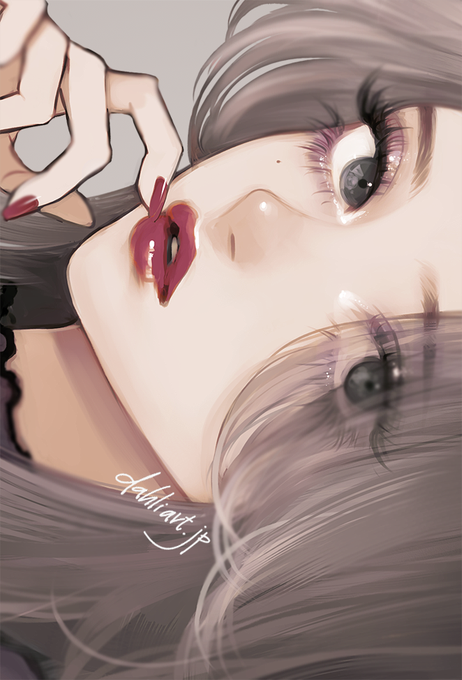 「grey background lips」 illustration images(Popular)