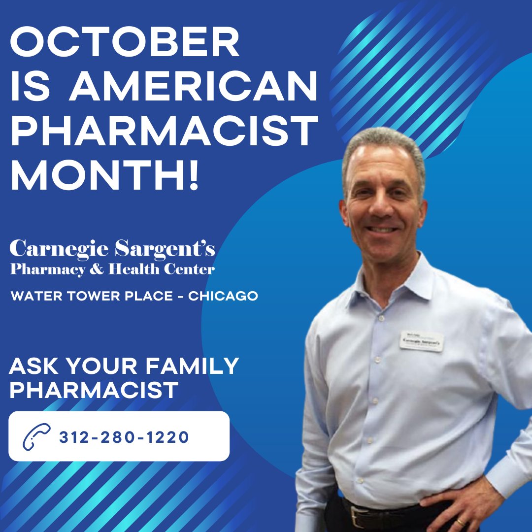 CarnegieSargent's tweet photo. TALK TO YOUR #PHARMACIST. Your community pharmacist is the most accessible health care professional you know. Discuss #healthcare options, review your #medications, arrange convenient refill times, live a healthier life. Talk to your pharmacist first. #AmericanPharmacistMonth https://t.co/BOeaOJevyn