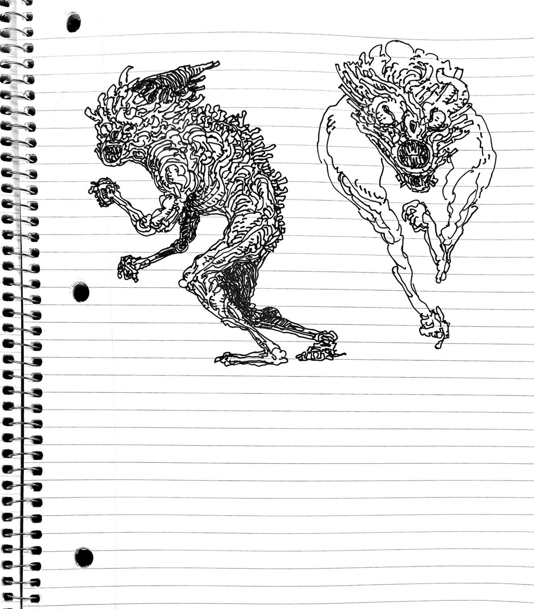Bunch of drawings on my media class notes, we were talking about movies or something idk