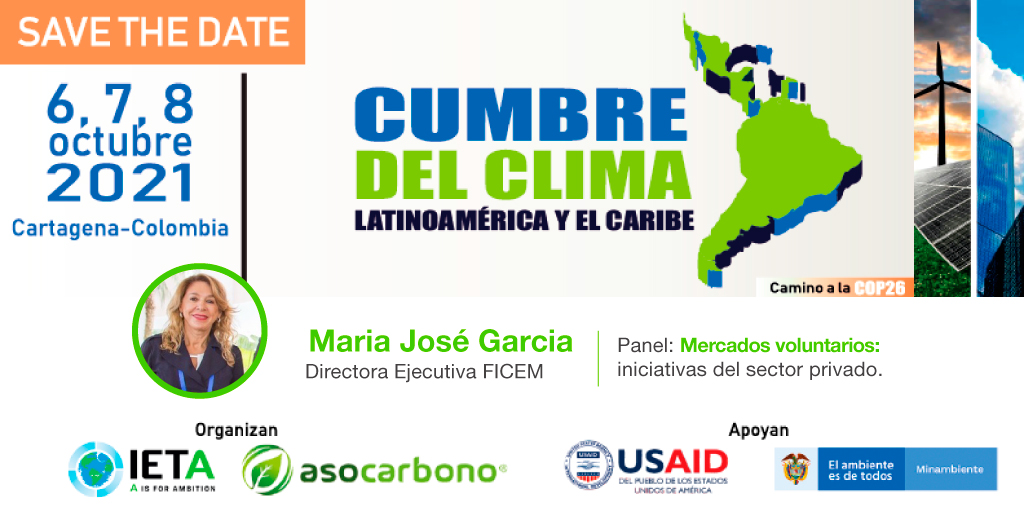 ficemcemento's tweet photo. Maria José Garcia, Directora Ejecutiva de FICEM estará participando el día de hoy en la Cumbre del Clima de Latinoamérica y Caribe a través del panel Mercados voluntarios: iniciativas del sector privado.

#CumbredelclimaLAC #FICEM #mercadosvoluntarios #IETA #ASOCARBONO #USAID https://t.co/yQgOs0Fp3P