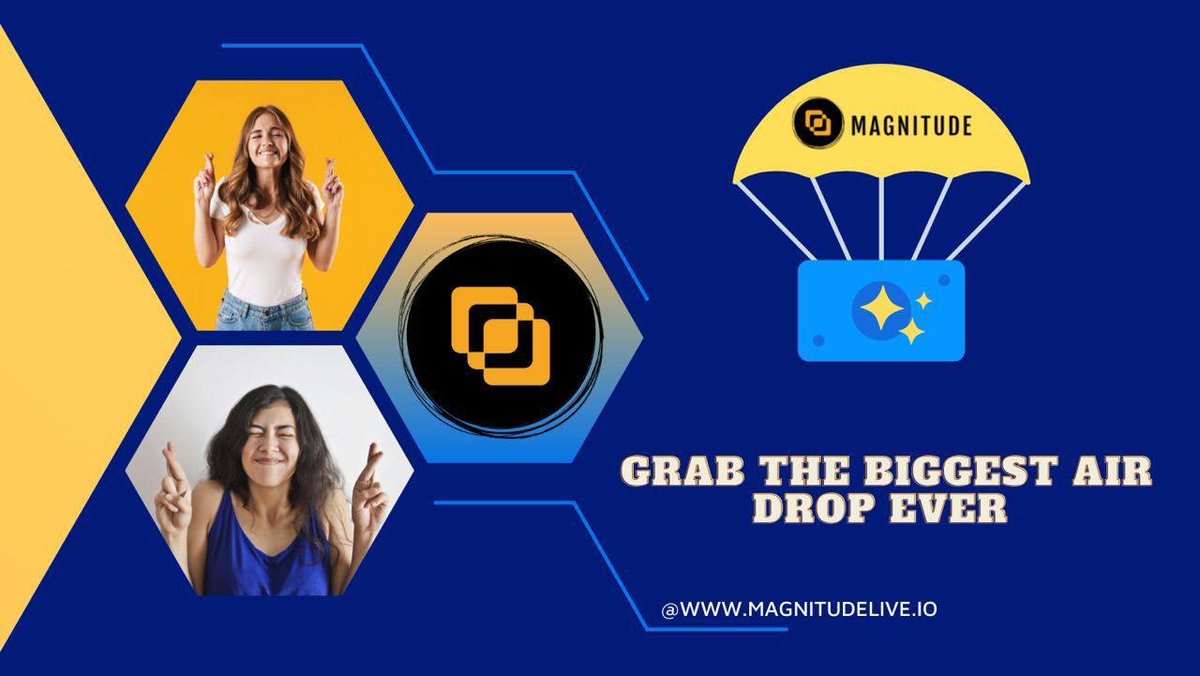 🚀 Airdrop: Magnitude
💰 Value: $ 20 (1000 $MLC) 
👥 Referral: $ 2 (100 $MLC) 
🗞 News: Future Partners CMC, CoinGecko
📘 IDO: Magnitude
📅 Airdrop End Date: 8th November 2021

Talk with the Telegram Bot
t.me/MagnitudecexAi…

#Airdrop #FreeAirdrop #AirdropCrypto #CryptoTownEU