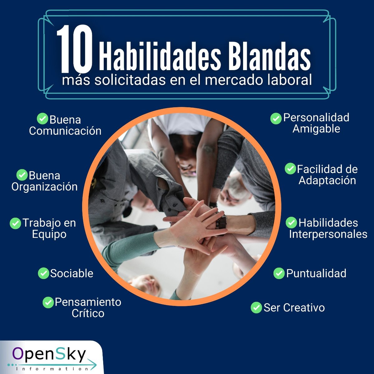 OpenSkyInfo's tweet photo. #OpenFrase✍️
👉Nuestro recomendado de hoy tiene que ver con las 10 habilidades que tod@s debemos ☺️ tener en cuenta en el mercado laboral. 🤔Sin duda algúna cada uno de estos conceptos son fundamentales en nuestro ambiente laboral.😏 https://t.co/yJmsnQpJiP