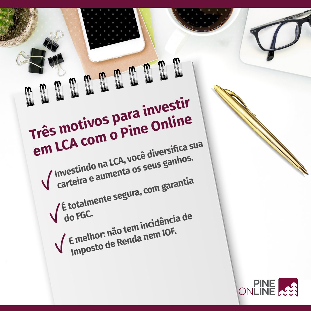 PineOnline_'s tweet photo. A LCA é o investimento em renda fixa que você procura para o seu dinheiro render muito mais. 

E, aqui, você encontra uma plataforma mais segura e fácil para fazer isso. Veja alguns motivos. 🔐

Baixe nosso app e invista agora. 

https://t.co/MfkmlCZOOi https://t.co/RH74bwRCIL