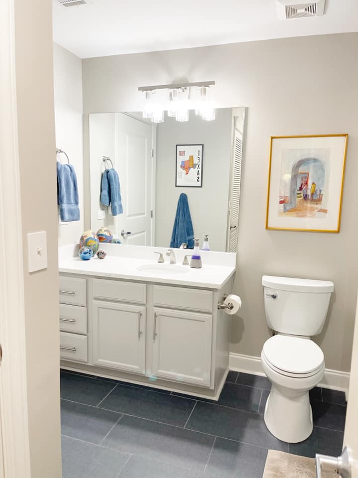 TranquilDesign2's tweet photo. Work it Wednesday! 
This bathroom renovation turned out great! The client's one wish was to have blue tiles anywhere. #bathroomrenovation #ncinteriordesigner #tranquildesignsllc  
Photography- John Brown https://t.co/SPrDNdu3v6