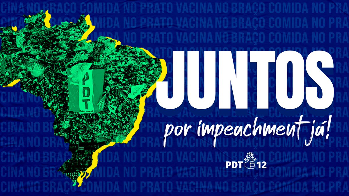 PDT_Nacional's tweet photo. Venceremos juntos! Brasil unido por #ImpeachmentJá! #PDT https://t.co/tCmBqfv7GH