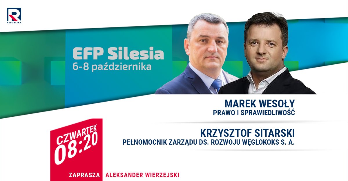 RepublikaTV's tweet photo. @efpsilesia | #Zapraszamy na #program z:
- Marek #Wesoły
- Krzysztof #Sitarski
#włączprawdę #TVRepublika https://t.co/uNUduxcahF