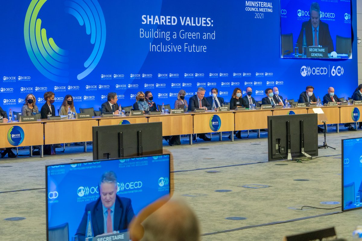 As we close this historic #OECDMinisterial, I am honored to support the @OECD’s 60th Anniversary Vision Statement, which articulates our commitment, as free market democracies, to the shared values of democracy, human rights, and open, free, and sustainable market economies.