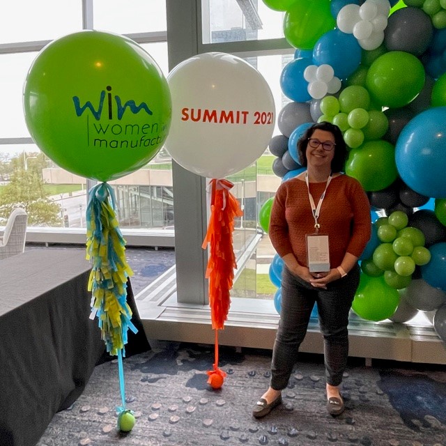teamNUTEC's tweet photo. This week Jill Kovach, P.E. President - Construction of NUTEC has been attending @WomeninMFG (WiM) Summit 2021 in Cleveland, OH. Jill is a member of the Central PA WiM Chapter. 

Let's celebrate the #ManufacturingHERoes being honored during this event. 🎉

#WomeninMFG https://t.co/IGWH18irbZ