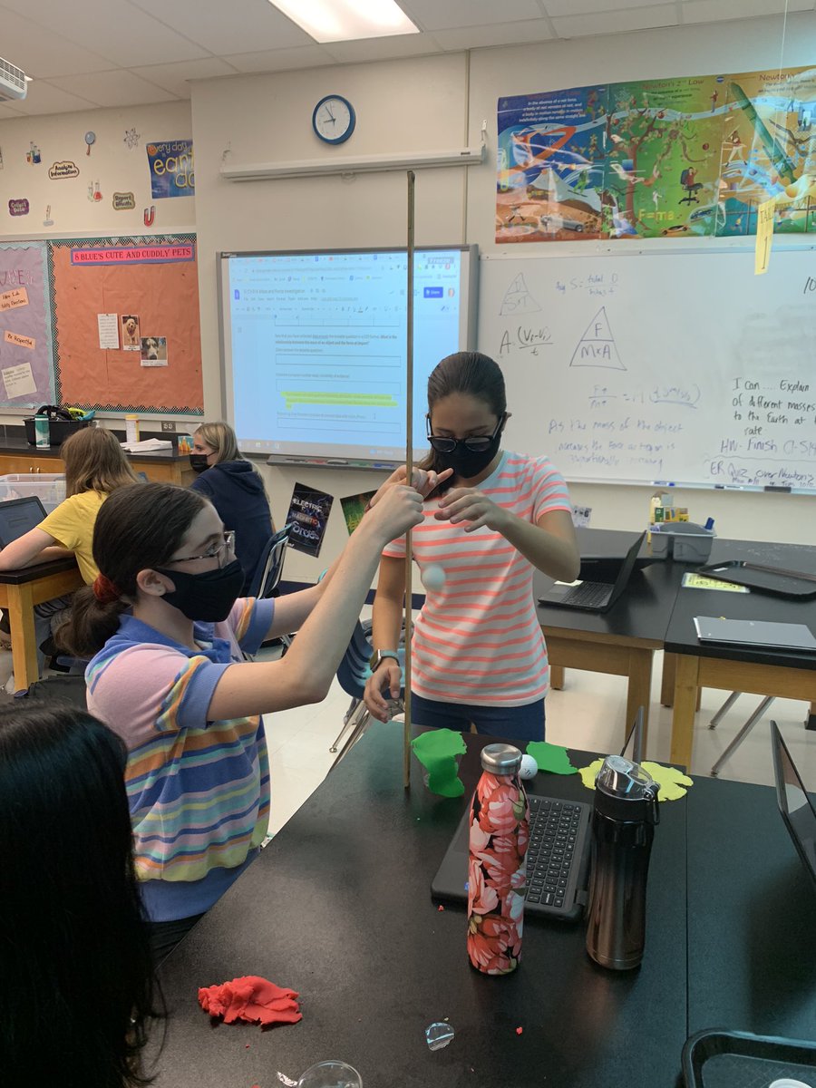 MissBunyard's tweet image. Designing experiments to prove that as mass increases the force of impact increases. #cmsLearns @CrestviewMiddle