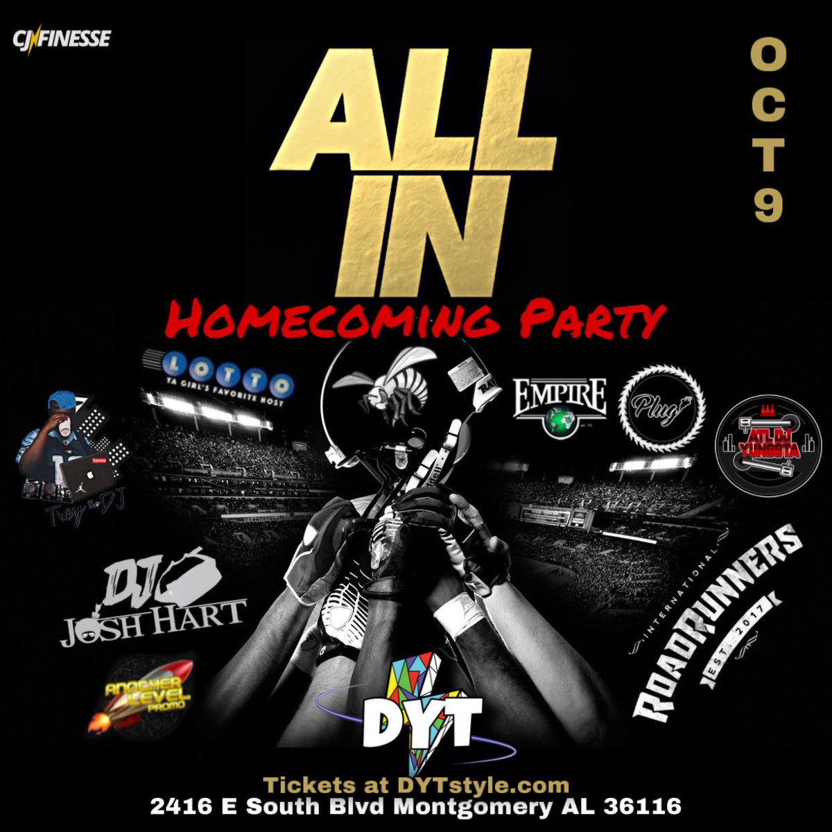 DoYaThangENT's tweet photo. ๐จThe Collab of the Year๐จ
Only 1 Section Leftโผ๏ธ
@DoYaThangENT x @intlroadrunners
@ALPromotionn x @PlugDInPromo
@atldjyungsta x @205Lotto
@trethedj x @SoFreekedKiddo
The All In Homecoming Party๐
Tickets at https://t.co/3pRQR9SOxA๐ฐโก๏ธ
#bamastate #myasu #myaum #troyu #skegee https://t.co/759nxWT0Ev