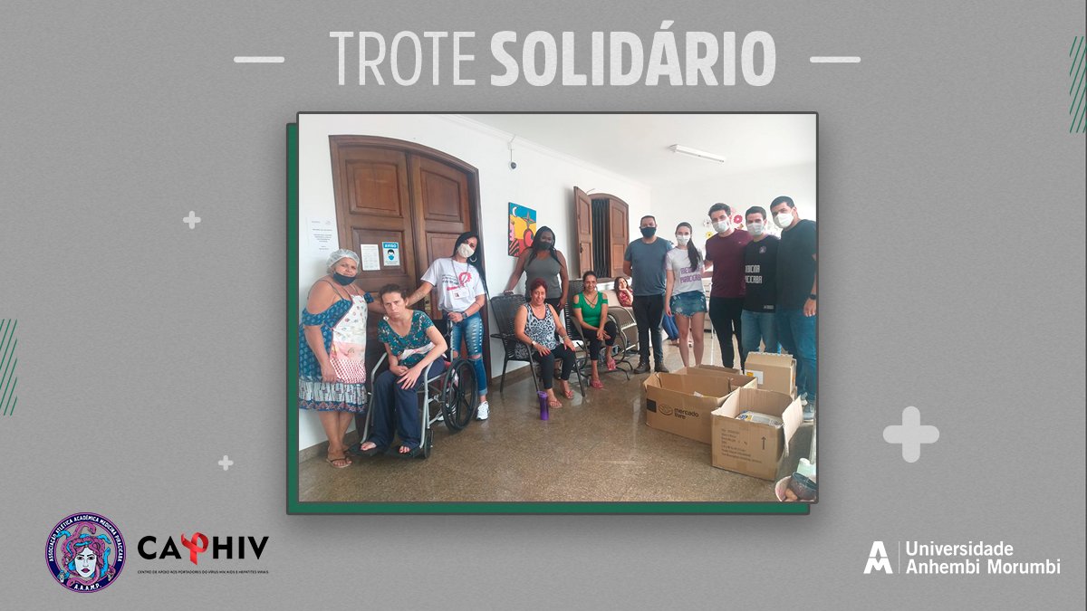 anhembimorumbi's tweet photo. No último dia 1 de outubro, os alunos da @atleticamedpira, do curso de Medicina da unidade Piracicaba, foram à @ongcaphiv  levar os alimentos arrecadados no Trote Solidário do segundo semestre de 2021.💚

#souanhembi #trotesolidario #Atleticas https://t.co/Akm1cJhFSp