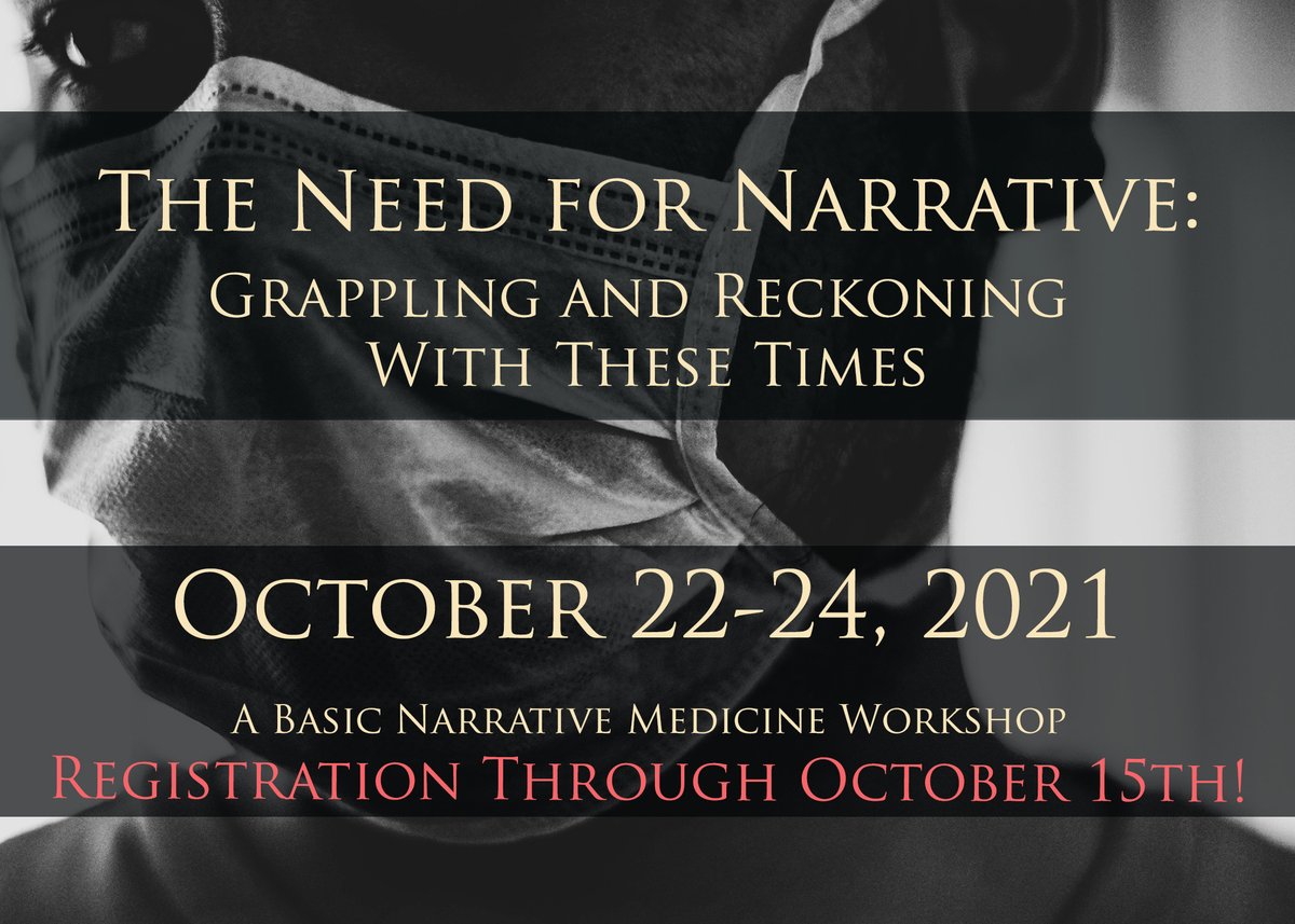 NarrativeMed's tweet image. Join #narrativemedicine founding faculty &amp;amp; international community to explore the #NeedForNarrative to respond to difficult times, and hear from guest speaker Nigel Hatton, PhD on the power of #nmed as a tool for social justice. #fallNMworkshop Register: mhe.cuimc.columbia.edu/need-narrative…
