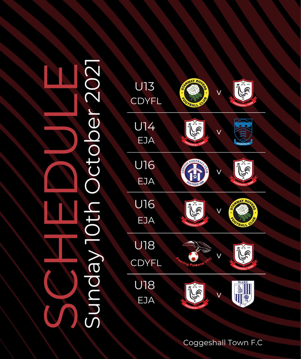 📆 Schedule 

Our upcoming games this weekend…