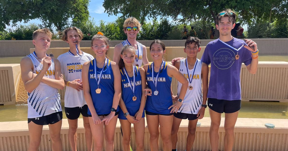 MaranaSchools's tweet photo. #MUSDcongrats to the @MaranaHS @maranaxc who hit the ground running this season – taking home numerous medals at regional events, setting personal records, and select members inducted into the National Honor Society! #MUSDproud #maranaschools #TigerPride https://t.co/7Zo44Lkvl6 https://t.co/dEYs9O4JiE