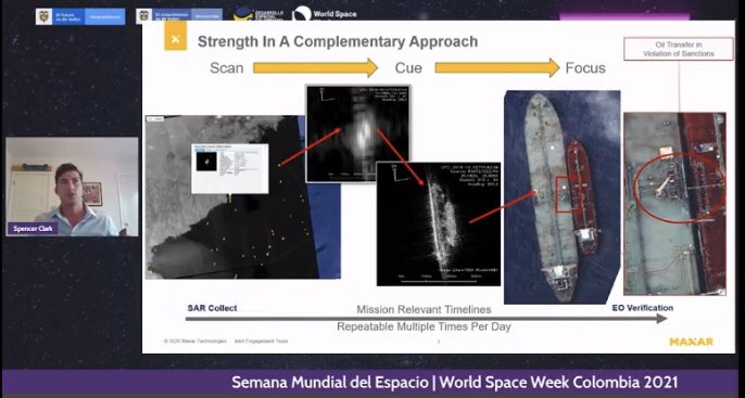 #WSWColombia2021 El aprovechamiento de las imágenes satelitales para la industria marítima es fundamental para el mejoramiento de la navegación y la seguridad <a href="/Maxar/">:)</a>