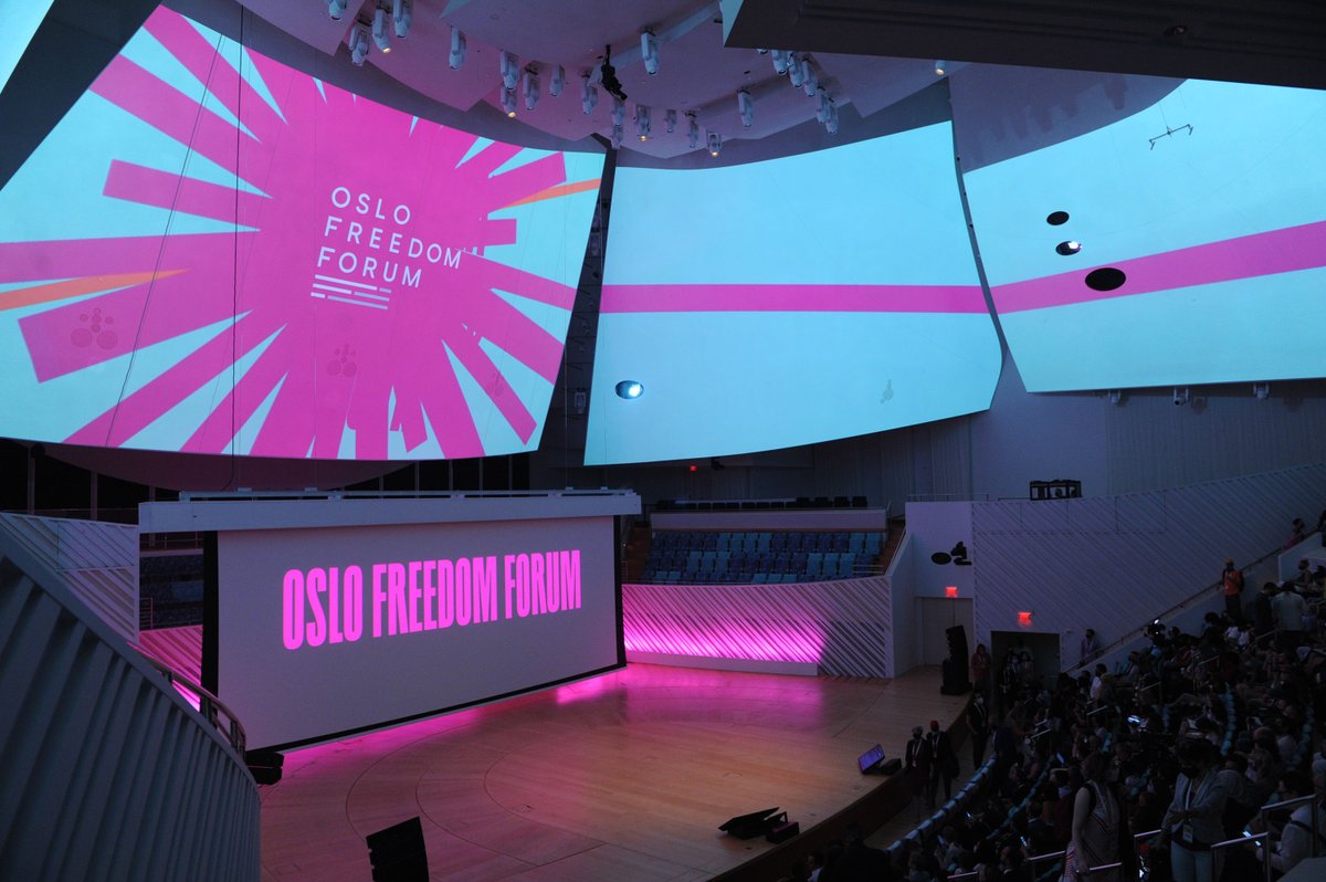 OsloFF's tweet photo. Thank you so much for having attended this year's Oslo Freedom Forum!

Human rights advocates shared their brave testimonies, speaking truth to power. We deeply appreciate you being part of our community. 

Next year, we're coming home. See you on May 23-25 in Oslo, Norway! https://t.co/XLTp9ya6ur