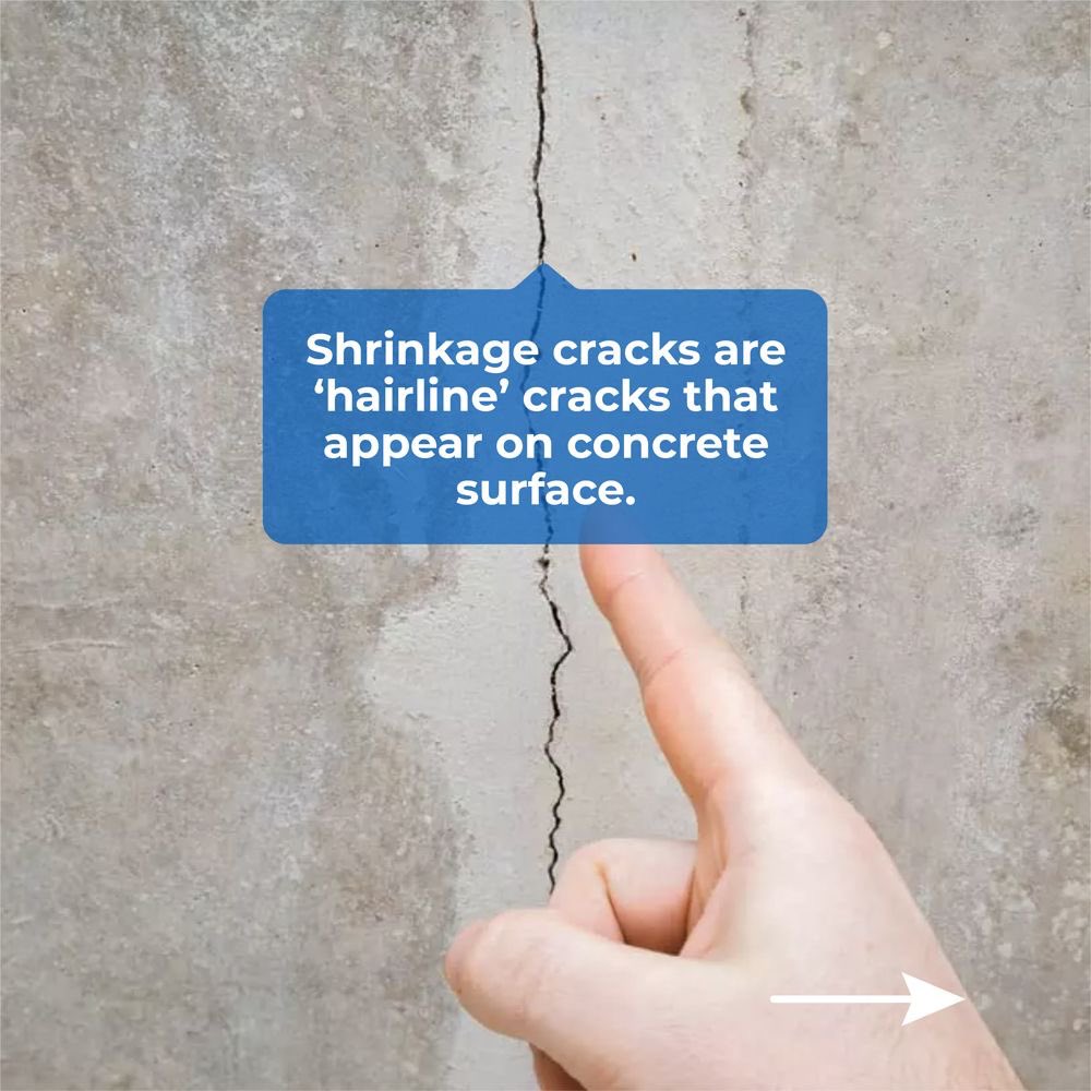 MapeiSA's tweet photo. Sometimes, we see ‘hairline cracks’ or plastic shrinkage cracks on the #concrete surface. What happens is that concrete goes through hydration process, plastic shrinkage which occurs when the concrete surface dries faster than the rate of water evaporation. https://t.co/92AhZKiGBS