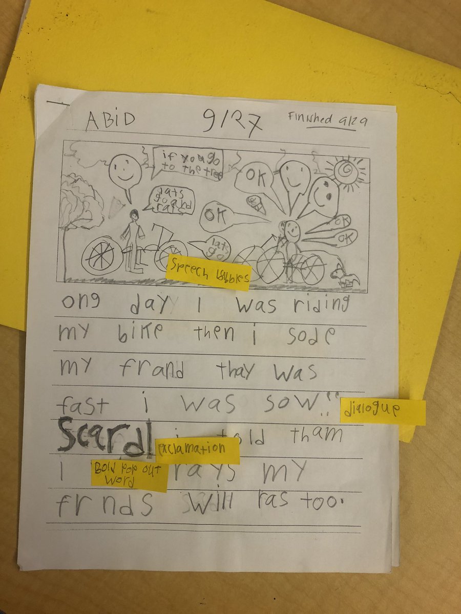 My second graders helped me tab my small moment piece with all of our newly learned craft moves before they went off and tabbed their own! (Can you tell their favorite craft move is bold, pop out words?)