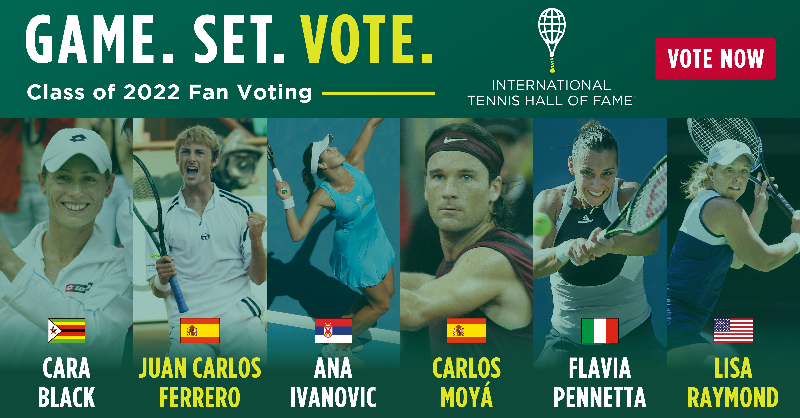 TennisHalloFame's tweet photo. The ballot is here. Now, it's time for fans like YOU to weigh in! #ITHFVote✅🎾

Fans' votes count toward the official process of deciding who will be the next Hall of Famers. Cast your ballot for who you think is deserving of tennis' ultimate honor! 🗳