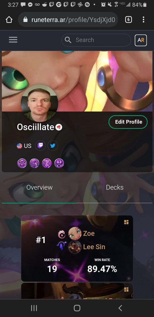 13 win streak with <a href="/MajiinBaeLoR/">MajiinBae</a>'s zoe lee list, 17-2 in the past day. Nice list Mr.Behemoth